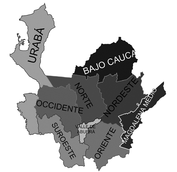 Antioquia’s Sub-regions