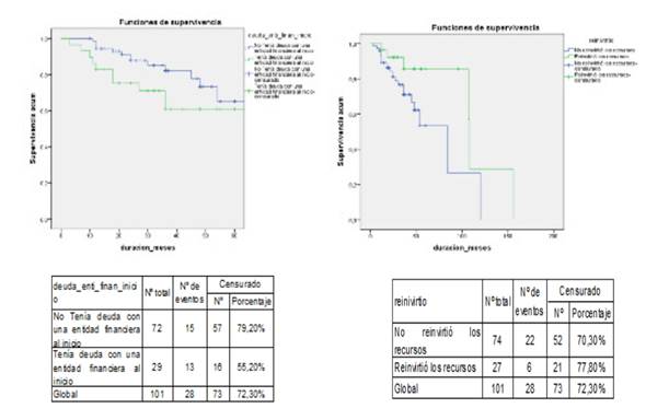 Supervivencia, Endeudamiento y Reinversión.