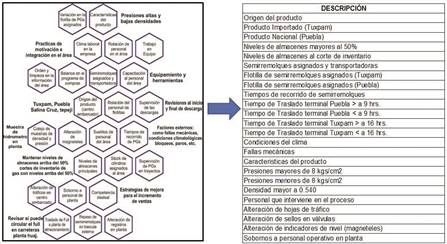 Causas ms relevantes derivadas de la lluvia de ideas