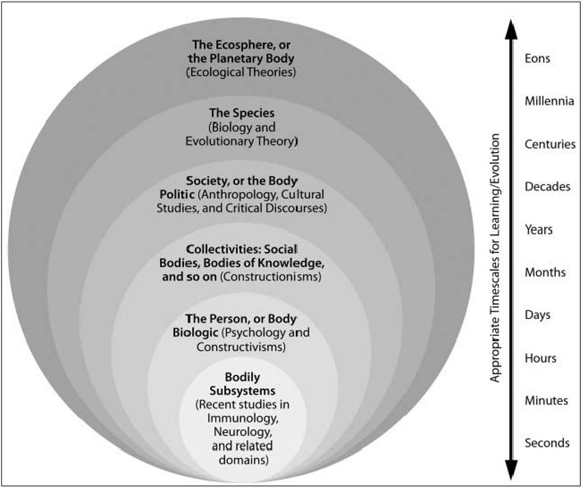 &ndash; Alguns dos sistemas aninhados que s&atilde;o de interesse para os pesquisadores educacionais.