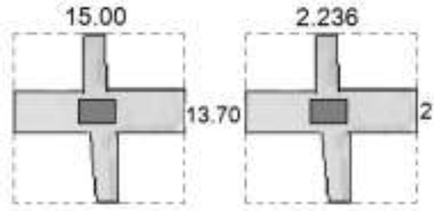 La cruz de Paquim&eacute; alojada en el rect&aacute;ngulo de lados  y 2