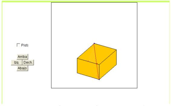 – Applet 2 cerrado y trayectoria recta