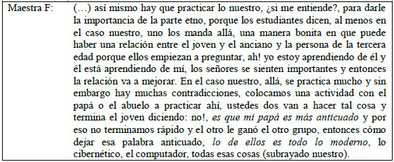 Reflexiones de la maestra F.