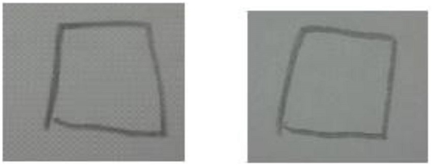 Samples of correct drawings of square by children.