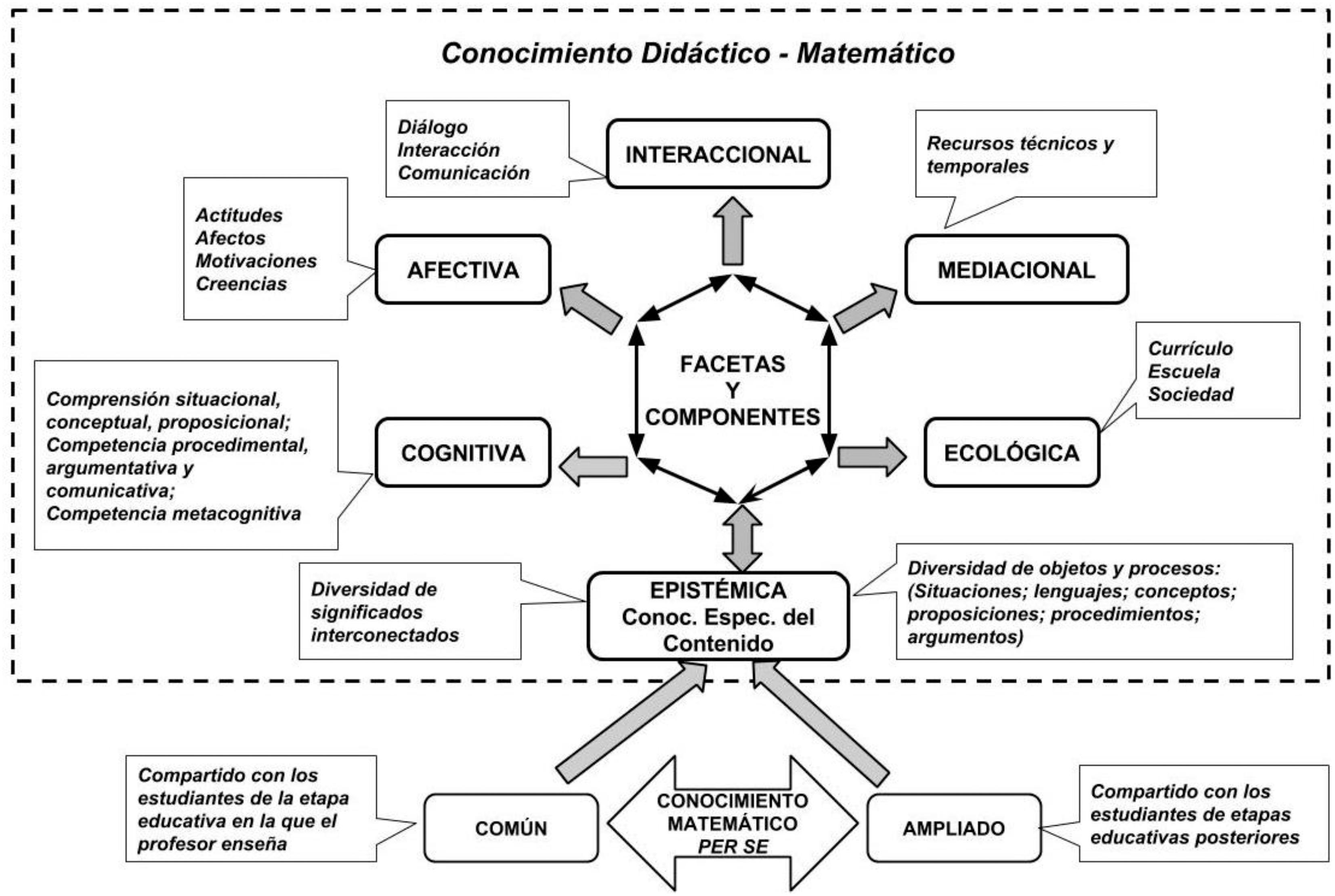 Facetas y componentes del conocimiento del profesor
