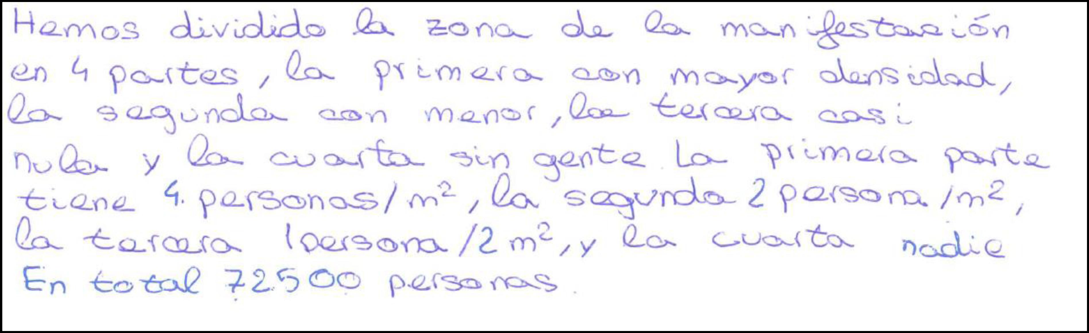 Resolución del problema B2 realizada por un equipo del grupo E