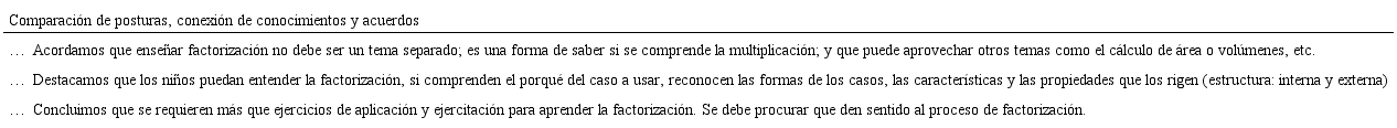 Acuerdos conceptuales: informe de la confrontaci&oacute;n entre pares