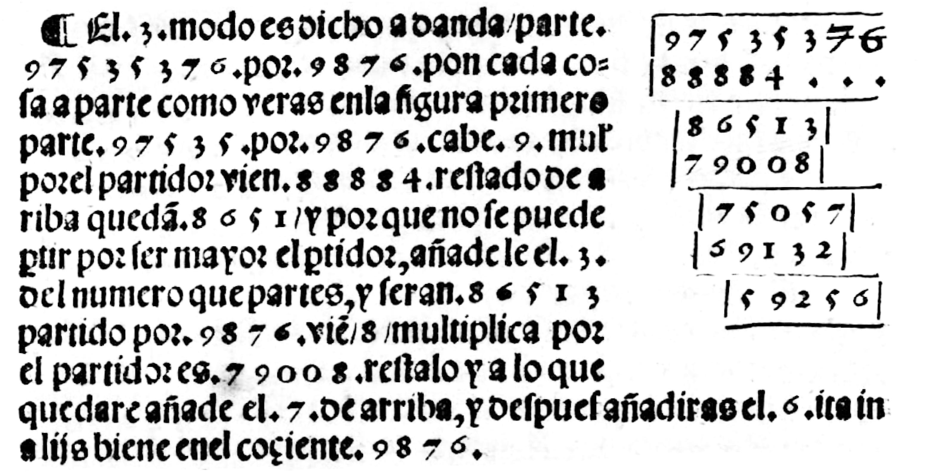 Realizaci&oacute;n de una divisi&oacute;n sin contextualizar