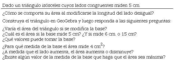 Enunciado del problema utilizado para trabajar con los docentes y estudiantes de profesorado que asistieron a los cursos y talleres que se analizan