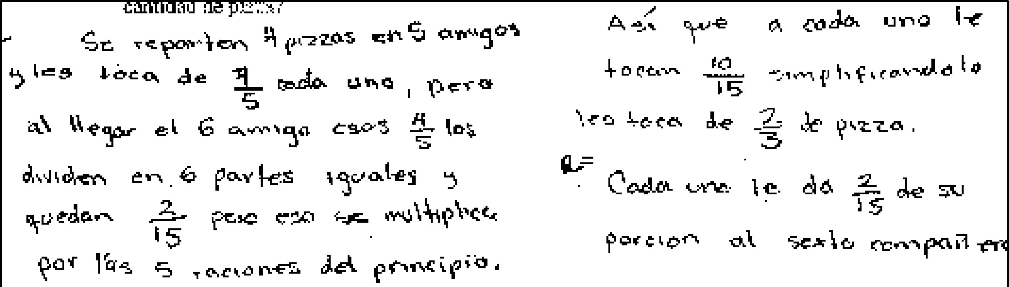 Reparto equitativo hecha por E1