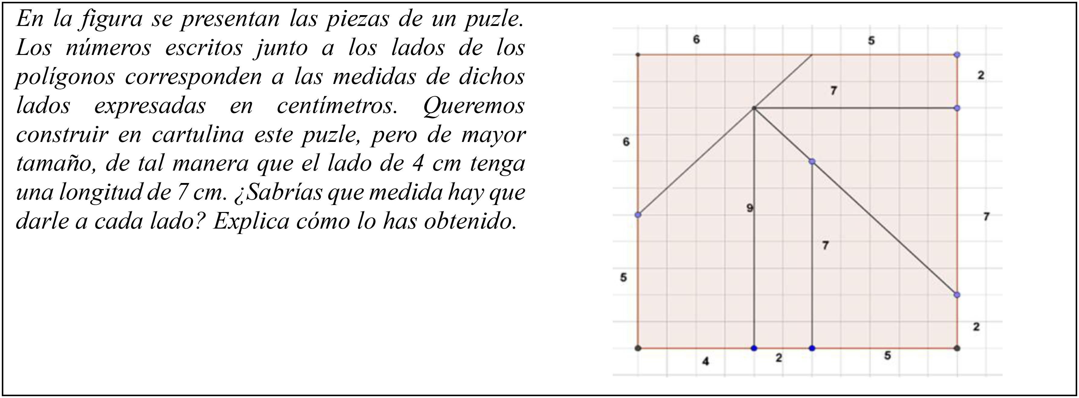 Situaci&oacute;n del puzle propuesta a los alumnos
