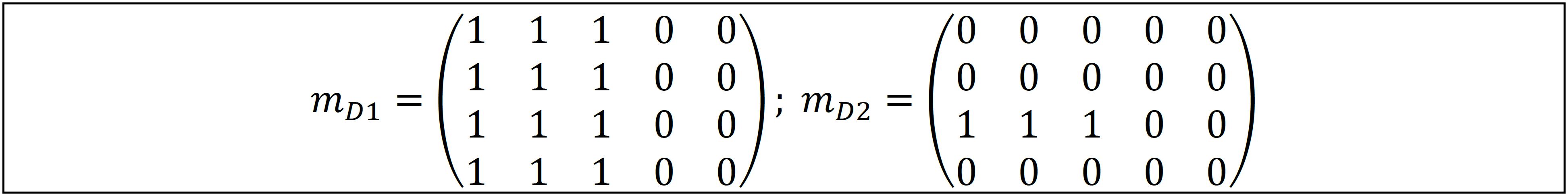 Matrices de errores asociadas a los dictados (primer y &uacute;ltimo trimestre mD1, mD2 respectivamente)