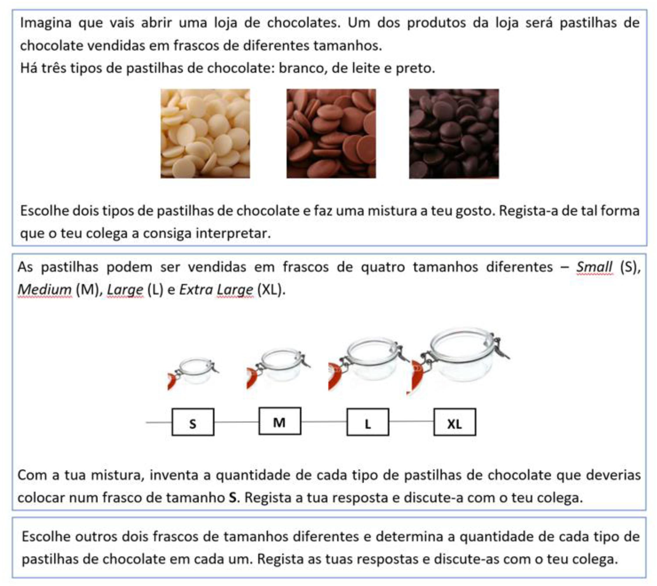 Tarefa 1: Misturas de chocolate
