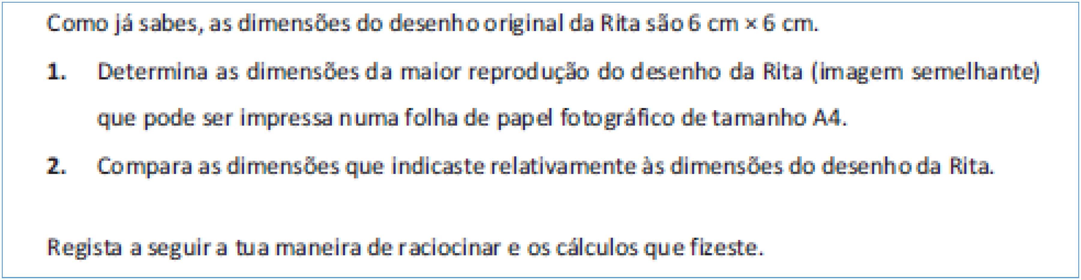 Comparar dimens&otilde;es (T2)