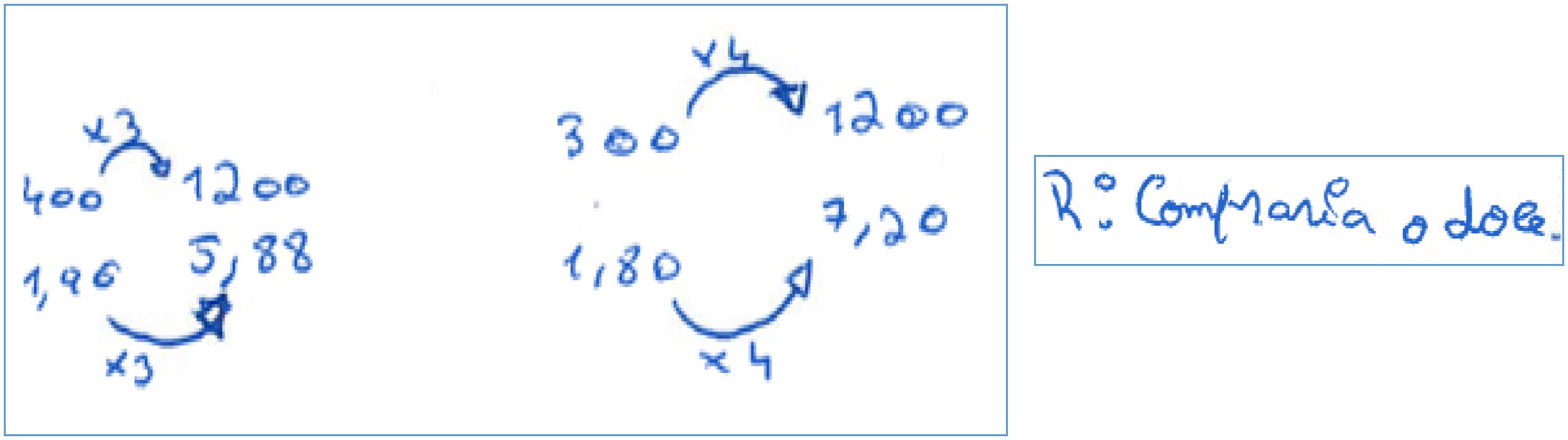 Os registros de Bruno na resolu&ccedil;&atilde;o e na resposta (T5-P1)