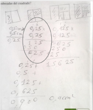 Ejecuci&oacute;n incorrecta del algoritmo de la multiplicaci&oacute;n