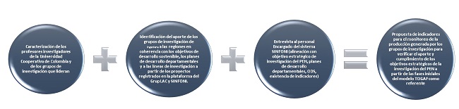 Representación esquemática del desarrollo de la investigación