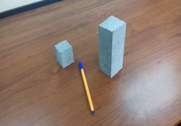 Rock samples or specimens. 