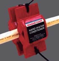 Magnetic unit mounted on the water pipe.