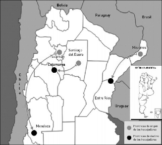 Circuitos migratorios, Argentina.