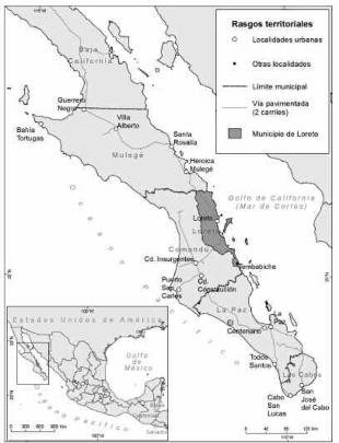 Emplazamiento del municipio de Loreto (Baja California Sur, M&eacute;xico)