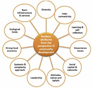 Evaluation result: Resilient attributes and framework conditions of local communities from the perspective of community development