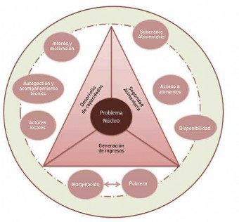 Elementos que componen el problema n&uacute;cleo del Programa PESA