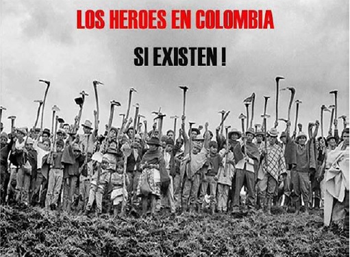 Imagen del Paro Nacional Agrario de Colombia de 2013, que se reapropia de la campana del Ejercito Nacional.