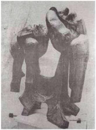 Carlos Hipólito Zárate, Éxtasis, chapa batida. 2º Premio del SPCC 1982, Córdoba. Colección del MMGP.