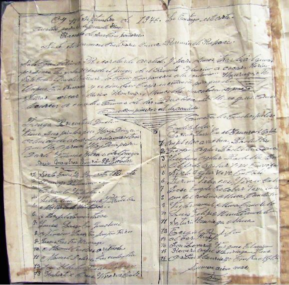 P�gina inicial del arte o cartilla de esgrima con machete del maestro Luis Vidal