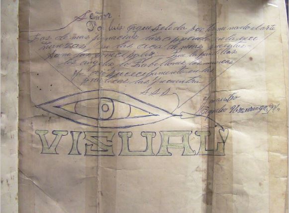 Detalle en varias partes del arte o cartilla de esgrima con machete del maestro Luis Vidal