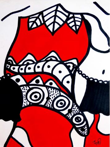 Richard W. Pantoja, Colas de lagarto, 2018, ilustraci&oacute;n digital.