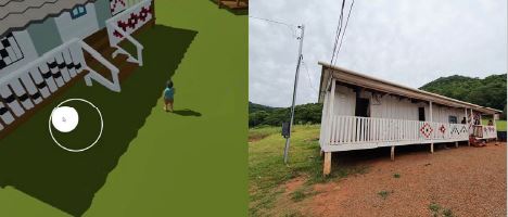 Fotografia e modelagem 3D, referente &agrave; escola Kaing&aacute;ng Agusto Op&ecirc; da Silva.