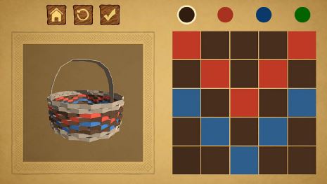 Print screen do jogo 2D da cestaria.