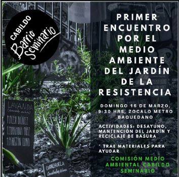 Equipo Jard&iacute;n de la Resistencia 2020. Dise&ntilde;o Afiche: Roberto Conejeros, miembro del jard&iacute;n.