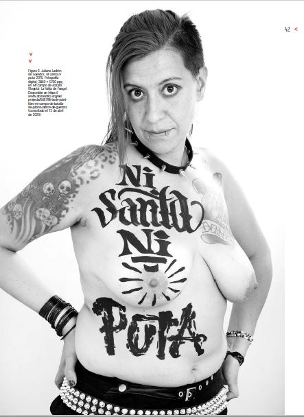 Juliana Ladr&oacute;n de Guevara, Ni santa ni puta. 2015. Fotograf&iacute;a digital, 3840 &times; 5760 ppp, en Mi campo de Batalla (Bogot&aacute;: La Valija de Fuego).