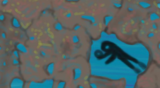 Alejandro Villaneda, El miedo, 2021, ilustraci&oacute;n digital.