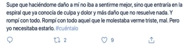 Mensaje calificado como negativo de #Cuntalo (anonimizado).
