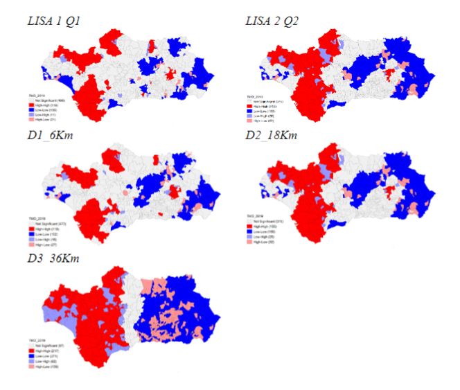 Cuadro de Mapas LISA.