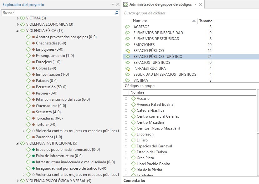 Categorizaci�n elaborada en Atlas.ti