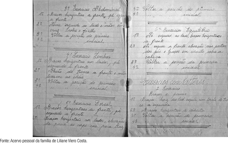 &ndash; Caderno di&aacute;rio de classe da professora Guilhermina Poloni Costa, 1946.