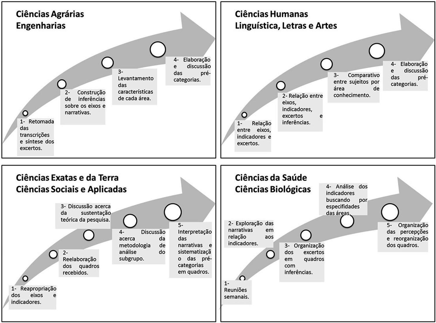 &ndash; Processo de an&aacute;lise por &aacute;rea de conhecimento (por subgrupo)