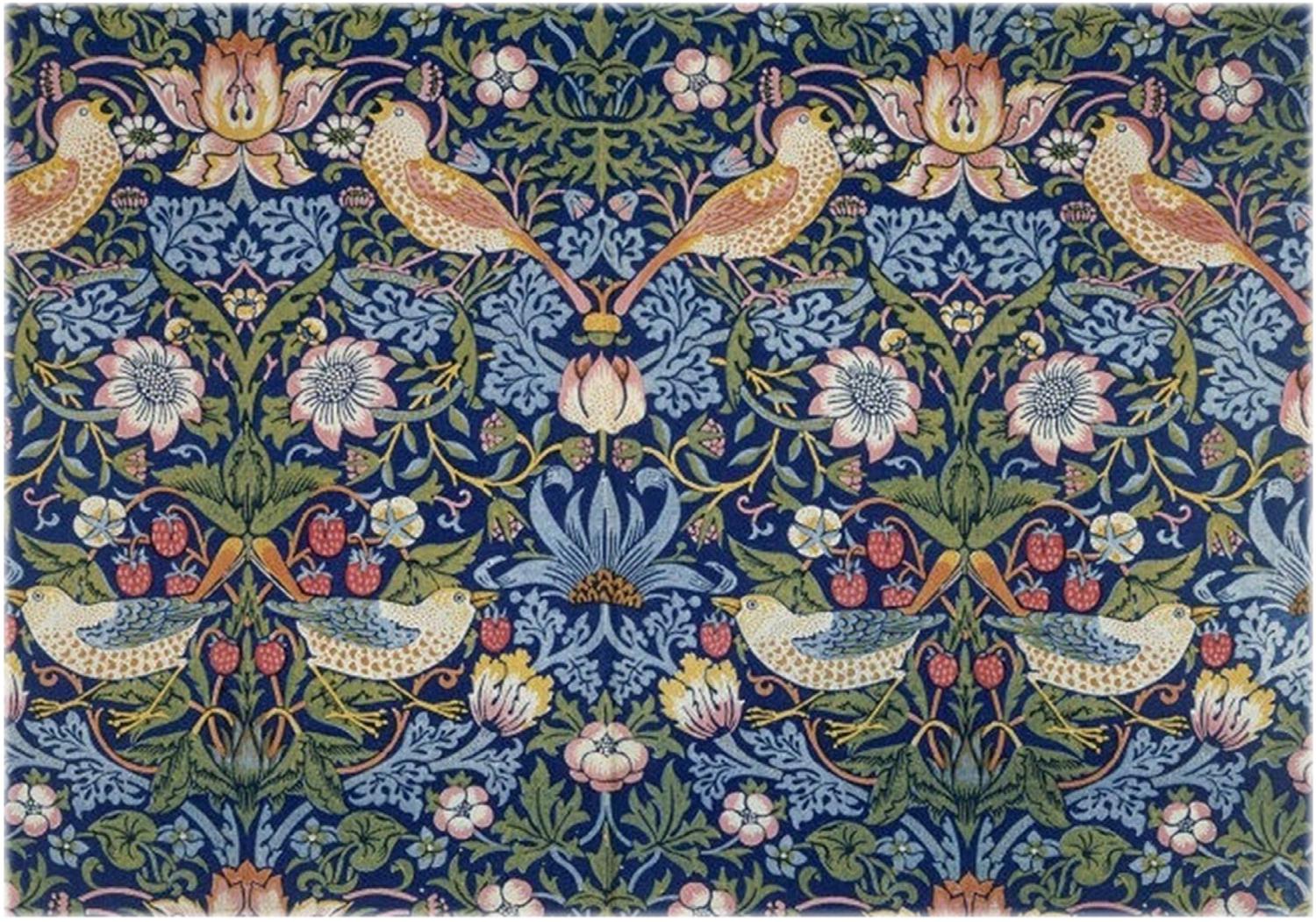 &ndash; Estampa Strawberry Thief, tecido de algod&atilde;o estampado com carimbo