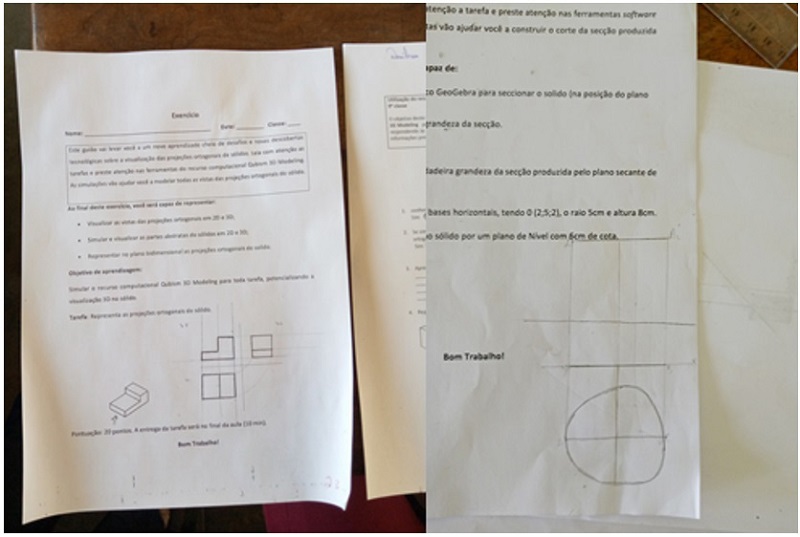  . Pre-test exercises from Qubism 3D Modeling and GeoGebra dynamic geometry software