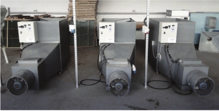 Dryers used for coffee drying. 