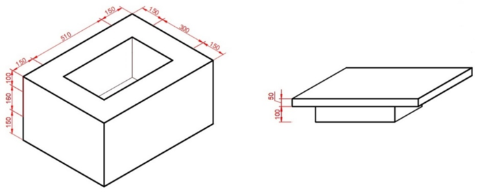 Characteristics and dimensions of the expanded polystyrene box used to hold maize grains during the rest period.