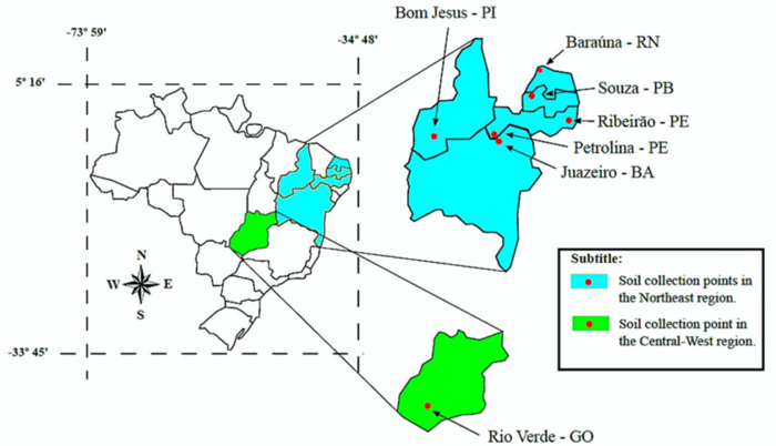 Study areas location map.