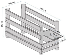 Schematic model of the feeding stall unit.
