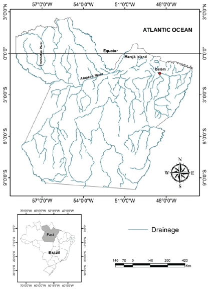 State of Par&aacute; and regions of the Lower Trombetas River to the northwest; Lower Amazon to the central-west; Maraj&oacute; Archipelago to the northeast.