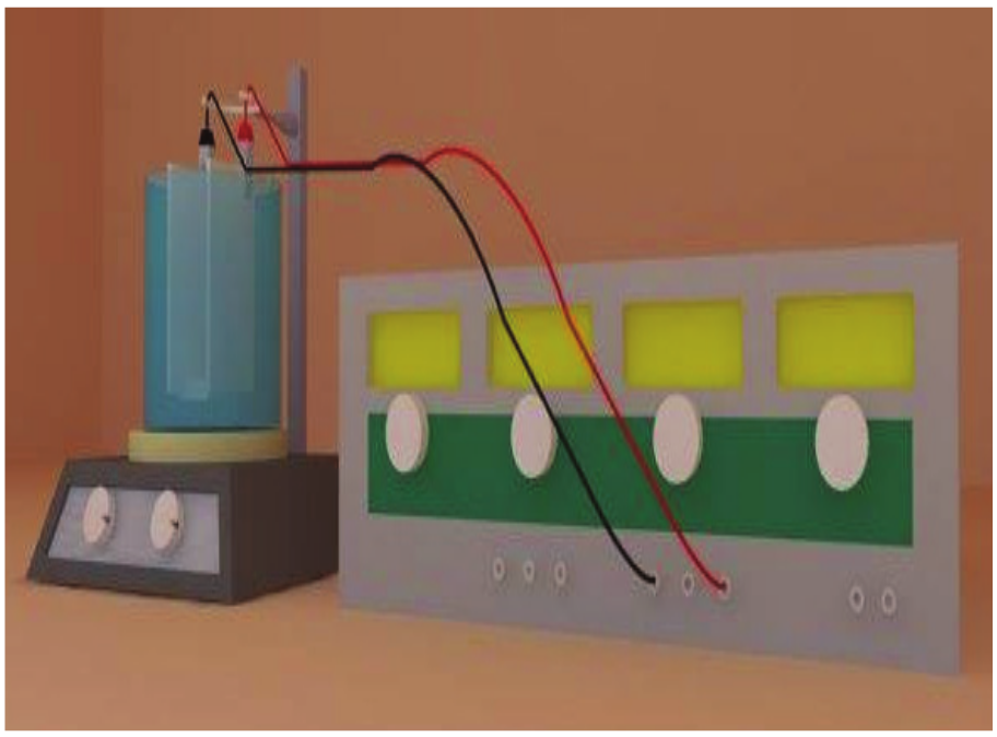 Experimental
module for the treatment of textile effluent by electro-flocculation (batch
system)